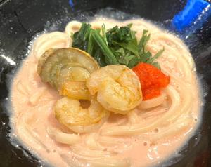 明太クリームうどん