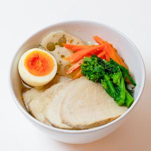 【たんぱく質重視】低温スチームポーク出汁茶漬け