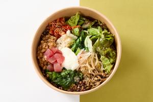 【和食】マグロのねばとろ十八穀米ビビンバ Maguro Nebatoro Mixed Grain Rice Bibimbap