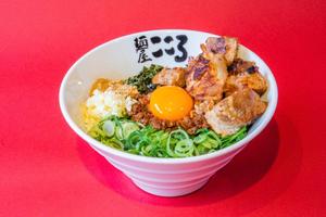 肉入り台湾まぜそば+ねぎチャーシューご飯セット