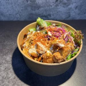 【ヘルシージュージー】ダブルチキン・チキンオーバーサラダ / Double Chicken Over Salad