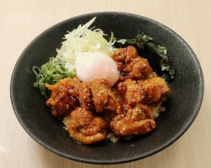 F-1119】特製甘だれ唐揚げ半熟玉子丼