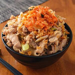 キムチガリバタ豚丼肉大盛 (お肉400g)