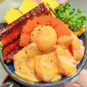 うなぎ＆炙りサーモン丼