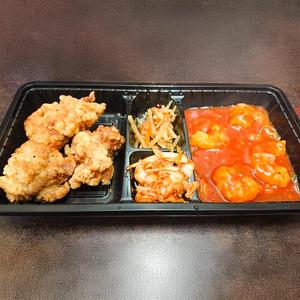 エビチリ+鳥唐揚げ