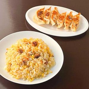 焼餃子6P+チャーハン