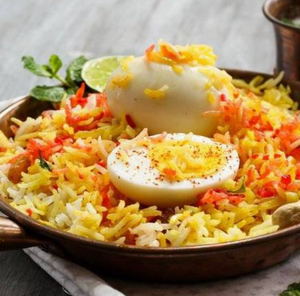 【ライタ(ヨーグルトサラダ付き)】エッグビリヤニ Egg Biryani with Raita