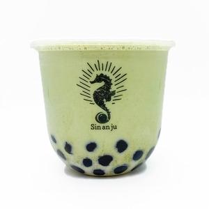 【ホット】抹茶ミルクオレ(黒タピオカバージョン)