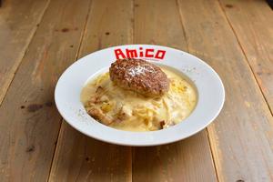 プレミアムカルボナーラ＆ハンバーグ Premium Carbonara＆ハンバーグ