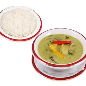 グリーンカレーセット(ライス付き) Green Curry Set(with Rice)