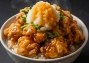 おろしポン酢唐揚げ丼
