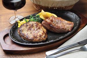 ハンバーグステーキ＆牛サーロインステーキ