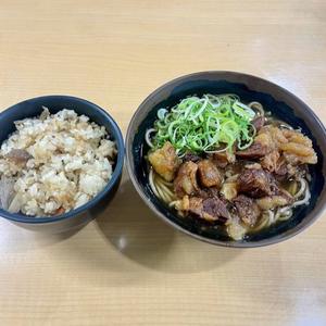 牛すじそば定食