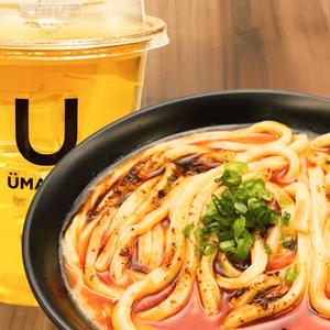 麻辣鶏白湯うどん ＆ 桂花蜜烏龍茶 Spicy Chicken bese UDON noodle＆ Kimokusei Oolong