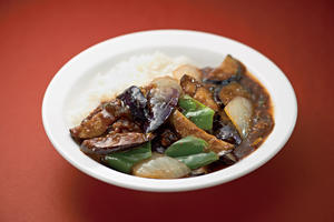ナス挽肉丼 Eggplant ＆ Minced Meat Rice Bowl