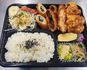 とり心弁当(エビカツ・チキンチーズ大葉・カレーコロッケ・唐揚げ)