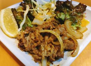 牛カルビ焼肉炒め