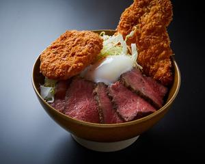 ローストビーフメンチカツ丼