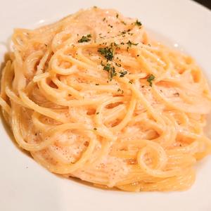 明太クリームパスタ