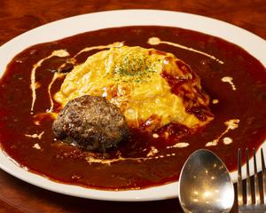 【至高のダブル主役】とろとろタンシチューオムライス×旨み溢れるくじらハンバーグ