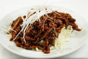 豚肉の細切り中華味噌炒め(爆肉)Shredded meat with soy sauce