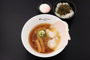 氷見イワシ香る氷見ラーメン昆布ごはんセット(温玉付き)