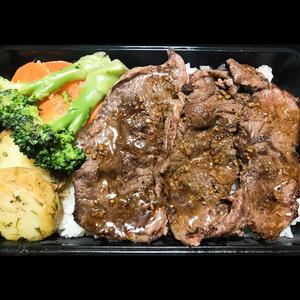 ビーフステーキ＆ライスボックス 100g Beef steak＆Rice box