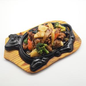 牛肉と椎茸の鉄板焼き