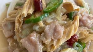 白菜、湯葉と豚肉の旨塩煮定食(ライス付き)