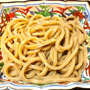 ねぎま鍋の〆の玄米うどん