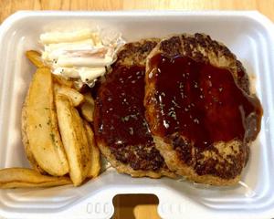 【当店人気No.1】デミダブルハンバーグ320g！！！ 選べるポテト・ライスセット