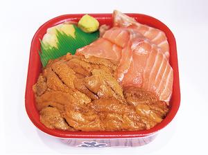 ウニサーモン丼