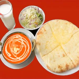 バターチキンとチーズナンセット Butter Chicken and Cheese Nan set