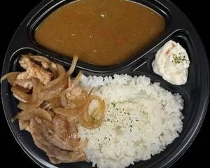 岩中豚しょうが焼＆カレーの相掛け弁当