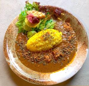 数種類の出汁とチキンのスパイスカレー Spicy chicken curry and rice