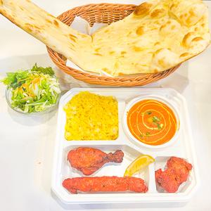 お肉たっぷり・3種のバーベキューチキン＆カレーのセット/BBQ Special Set