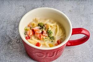 6種野菜のクリームスープパスタ