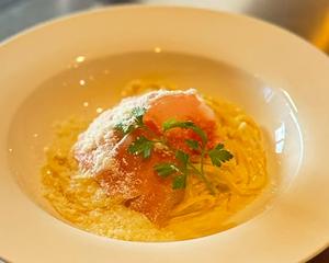 生ハムとチーズのクリームパスタ