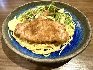 厚切りジンジャーポークのスパゲティ