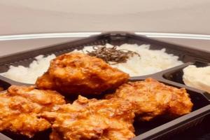 大盛り240g よんから弁当  4 pieces fried chicken bento(Rice 240g Average size)