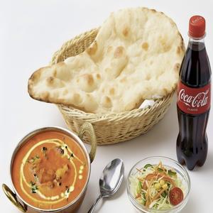 お得ナンカレードリンクとサラダバリューセット Nan Curry Salad and Drink Value Set