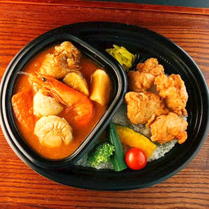 唐揚げ(4個)×シーフードチキンカレー
