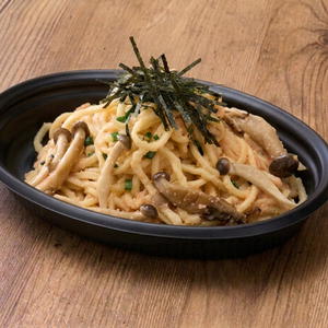 3種木の子の明太子生パスタ Mentaiko Pasta with Mushrooms