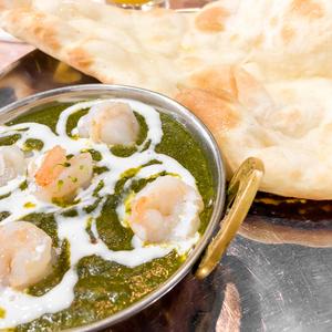 エビほうれん草カレーセット Prawn Spinach Set