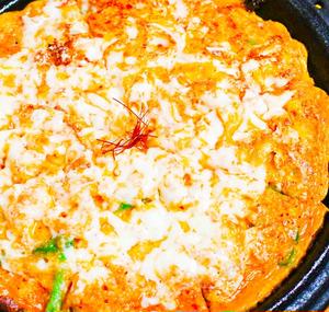キムチチーズチヂミ Kimchi cheese pancake