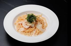 イカと明太子のクリームパスタ