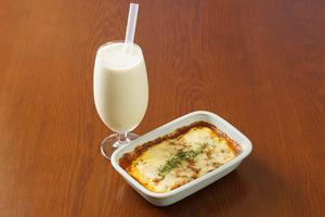 カレー+メロンジュース