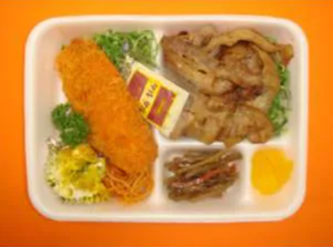豚生姜焼き＆白身魚フライ弁当