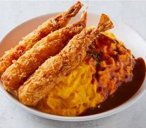 エビフライ増し!デミグラスオムライス More Fried Shrimp! Demi-Glace Omelet Rice