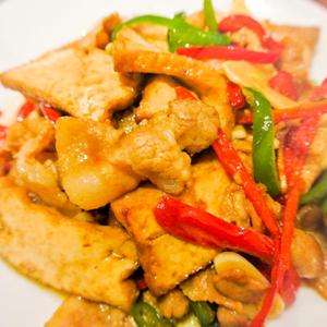 燻製干し豆腐と豚肉の炒め(香干炒肉)